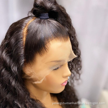 Yeswigs Full Hd Transparent Lace Frontal Wig Raw Brazilian 100% Virgin Kinky Curly Human Hair Natural Lace Front Wig Human Hair